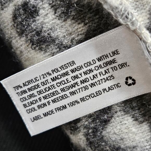 A New Day Womens Faux Raw Hide Cheetah Long Open Cardigan XLarge Glam Hipster - Picture 5 of 10